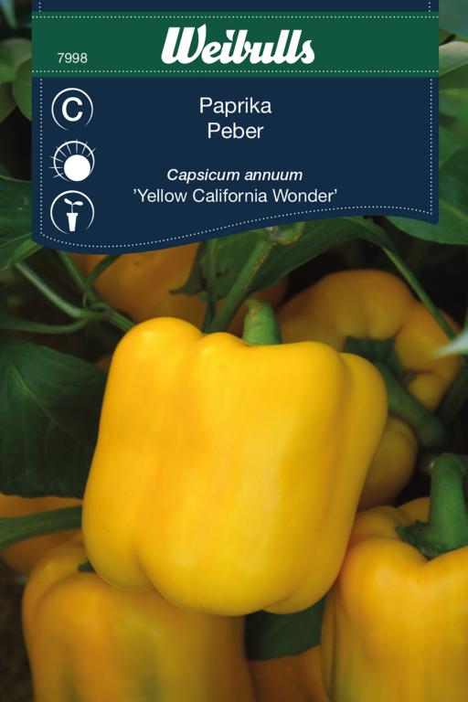 Peberfrugt 'Yellow Califonia Wonder'